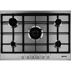 Smeg P1752XT 72.5cm Linea 5 Burner Gas Hob in Stainless Steel